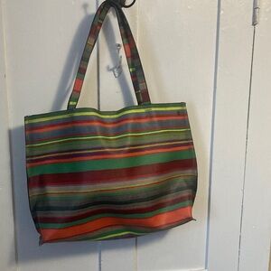 Elliot Lucca Vibrant Striped Tote Bag